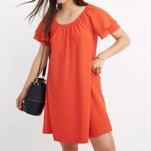 Madewell Texture & Thread Tiered-Sleeve Dress